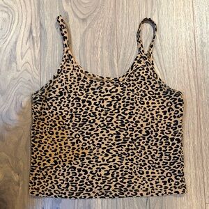ARQ Leopard Print Crop Tank L
